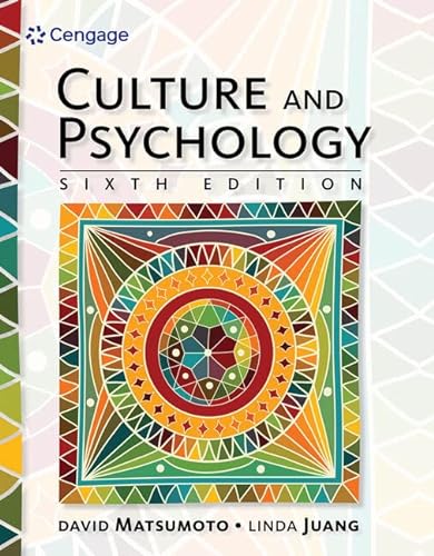 Culture and Psychology von Cengage Learning